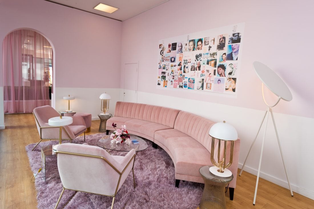 Pink waiting room