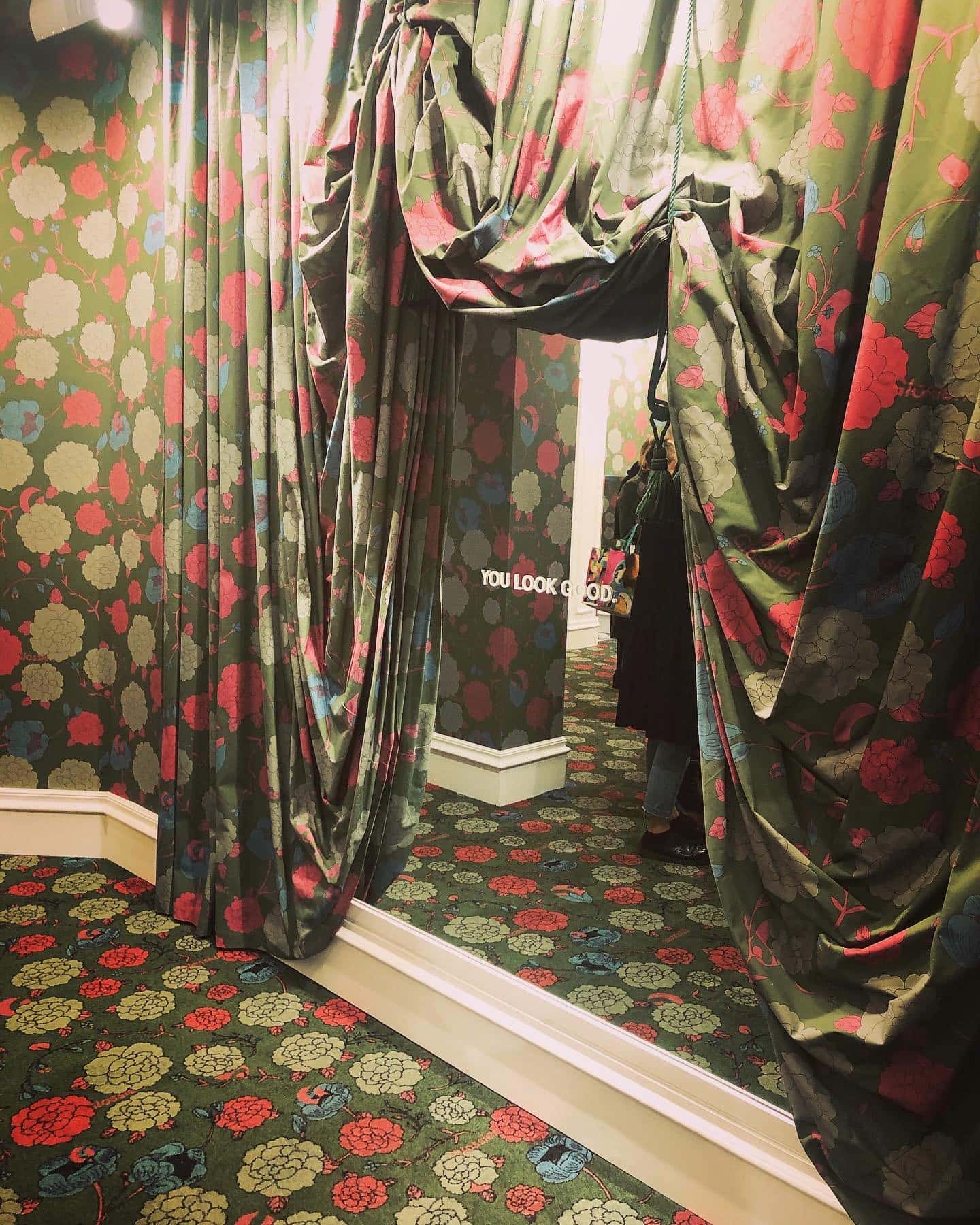 Glossier branded pop-up store